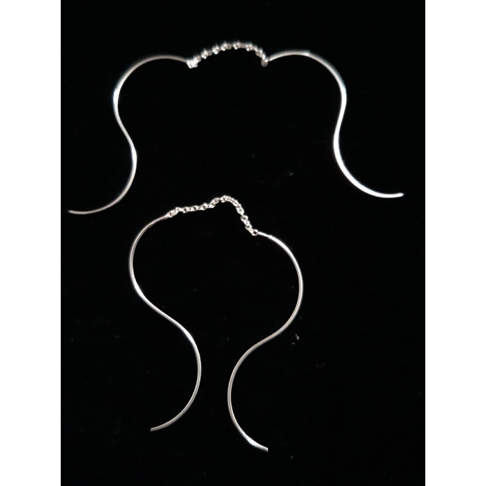 Sterling Silver curved earrings